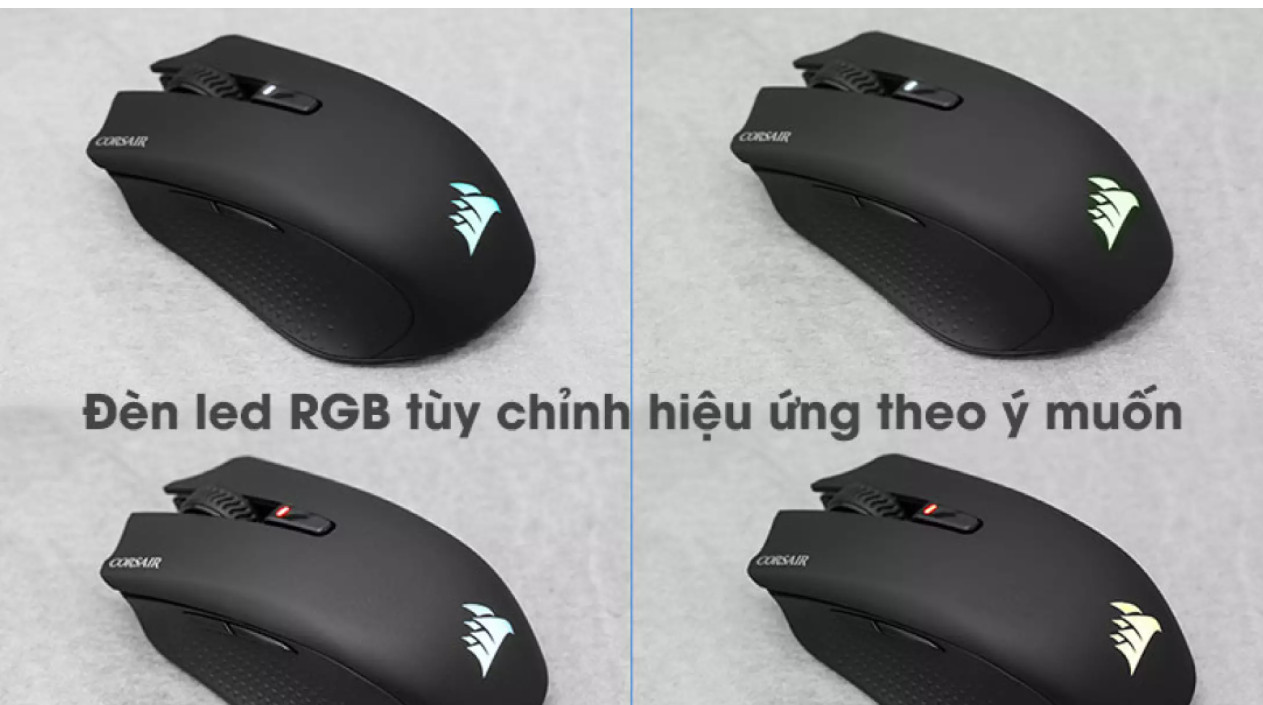 Chuột không dây Corsair Harpoon RGB- Hàng chính hãng