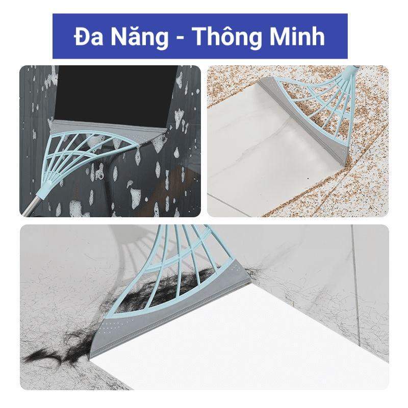 Chổi Quét Nhà Đa Năng, Lưỡi Chổi Được Làm Bằng Silicon Dẻo Có Khả Năng Quét Nước
