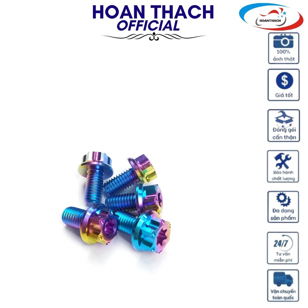 Ốc 8L10 Titan 7 màu Đầu Salaya gắn nhiều dòng xe ,SP017501 (giá 1 con)