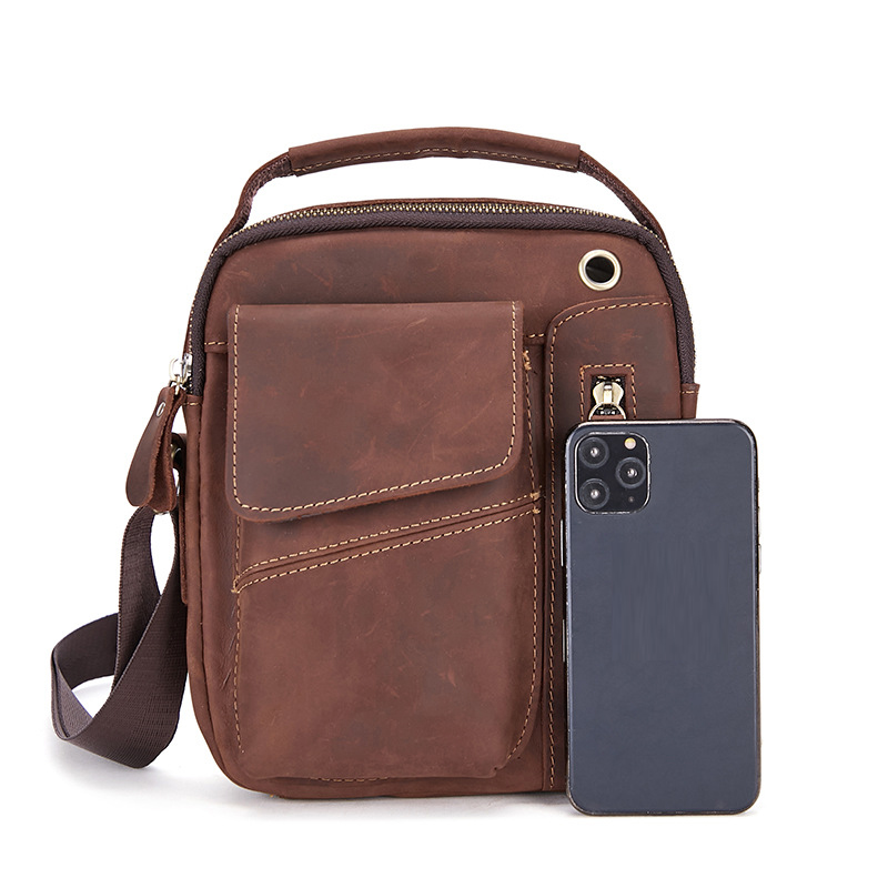 Túi đeo chéo nam DA BÒ THẬT – BEE GEE DCN9383A