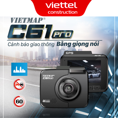 Camera Hành Trình Vietmap C61 Pro cảnh báo giọng nói kèm thẻ nhớ 32 GB - Hàng chính hãng