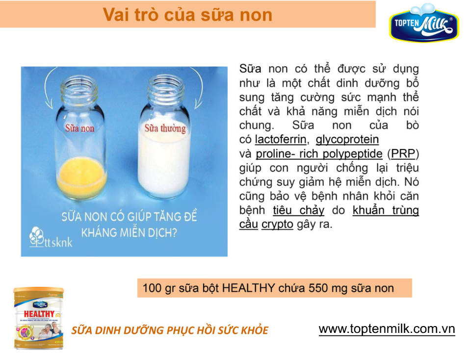 Sữa bột tăng cân,hổ trợ tiêu hóa healthy 800g topten milk