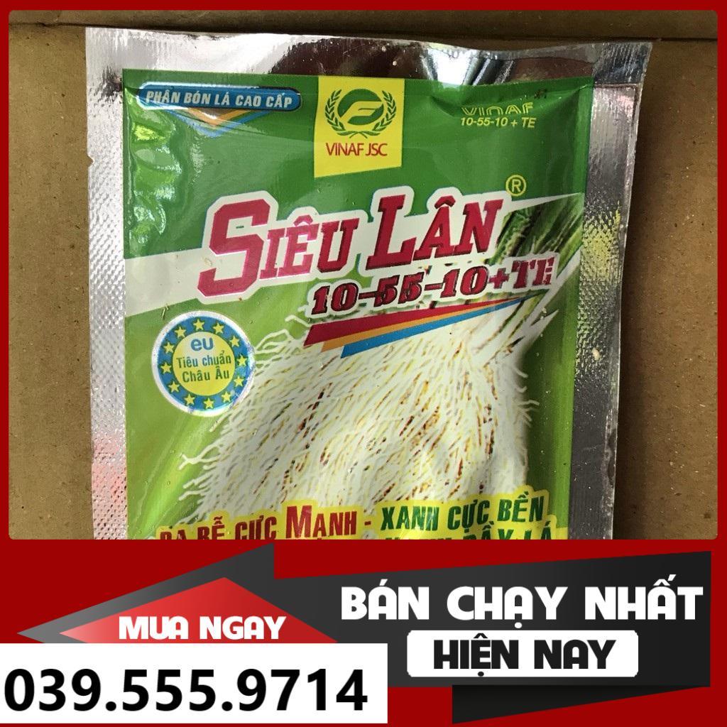 1 GÓI SIÊU LÂN XANH 10-55-10+TE GÓI 15G -TĂNG SỨC ĐỀ KHÁNG VỚI SÂU BỆNH, TĂNG TỈ LỆ ĐẬU QUẢ