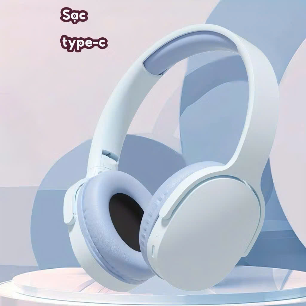 Tai nghe chụp tai bluetooth không dây âm Bass sâu trầm ấm có mic đàm thoại chống ồn, độ trễ cực thấp, gập gọn chơi game - HÀNG CHÍNH HÃNG