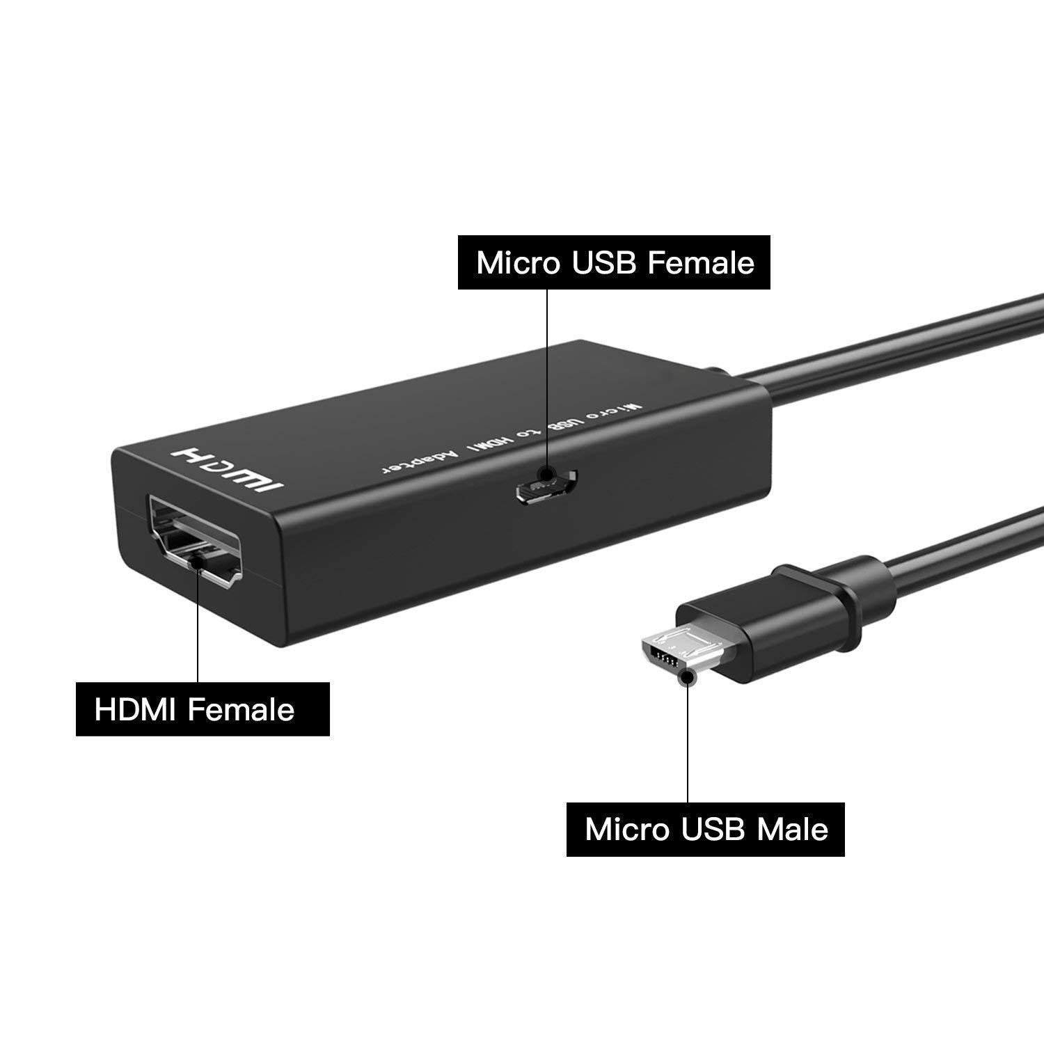 Cáp Chuyển Đổi Video Từ USB Sang HDMI Đen