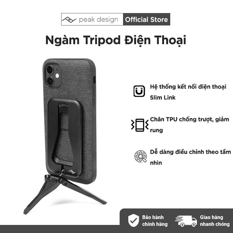 Ngàm Tripod Peak Design cho điện thoại, nhỏ gọn, điều chỉnh đa hướng tích hợp Slim Link _ Hàng chính hãng