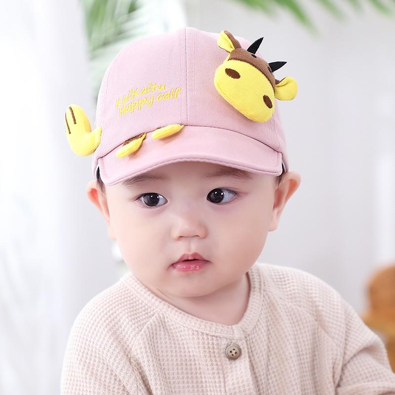 Mũ lưỡi trai cho bé hình chú bò sữa cực ngộ nghĩnh