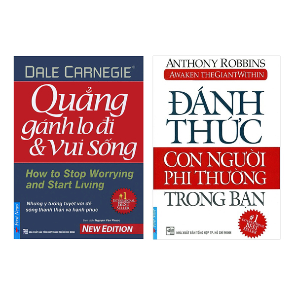 Hình ảnh Combo Đánh Thức Con Người Phi Thường Trong Bạn (Tái Bản) + Quẳng Gánh Lo Đi Và Vui Sống (2 Cuốn)