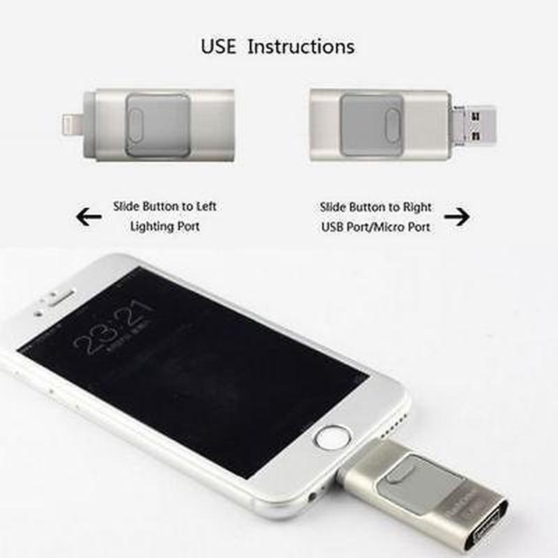 Usb 3 trong 1 gồm Otg Usb I-Flash Drive thích hợp cho Iphone Ipad Pc