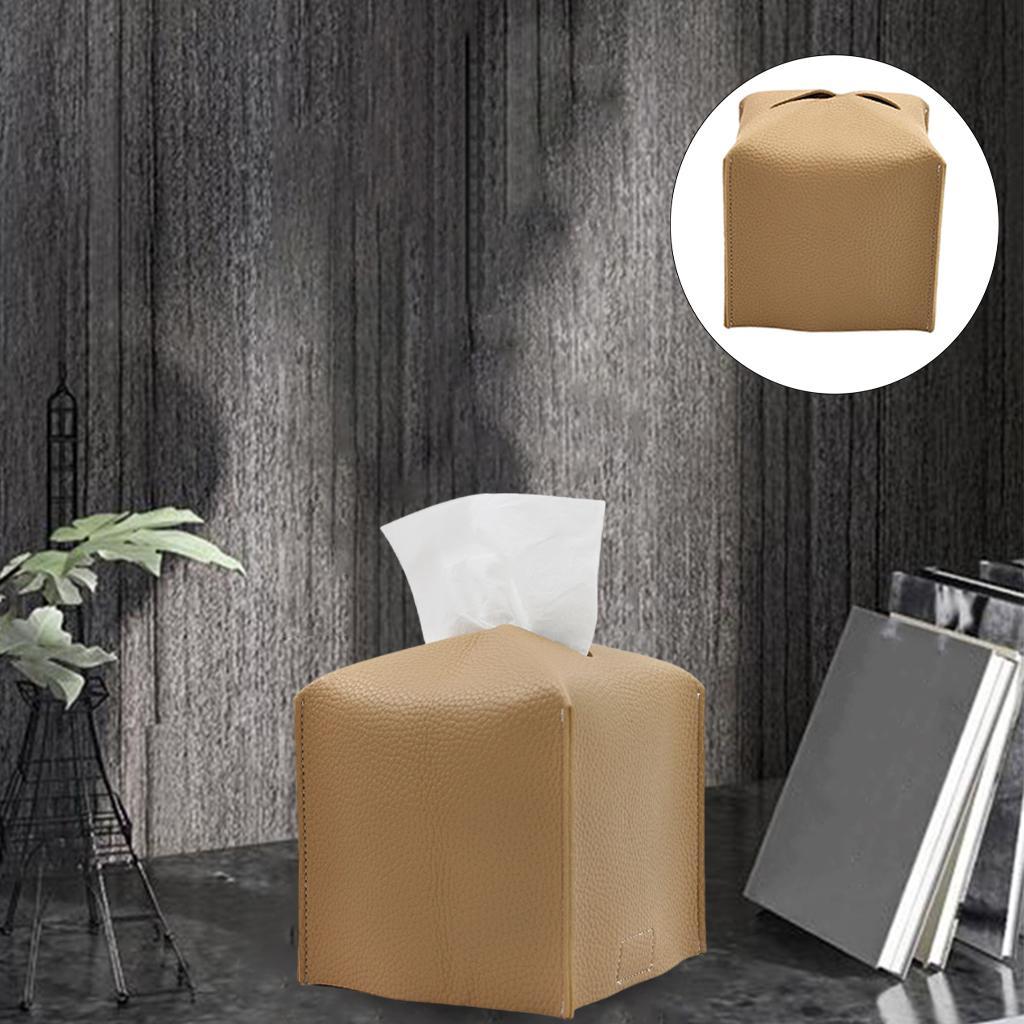 Creative Tissue Box Holder Leather for Bedroom Kitchen Dressers