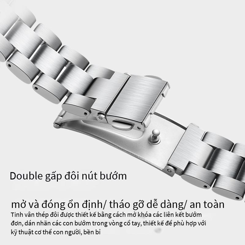 Ưu đãi đặc biệt cho vòng tay hạt kê 5 dây đeo hạt kê 4 vòng tay kim loại cộng với Mi 3 dây đeo đồng hồ ba hạt bằng thép không gỉ thông minh đa năng