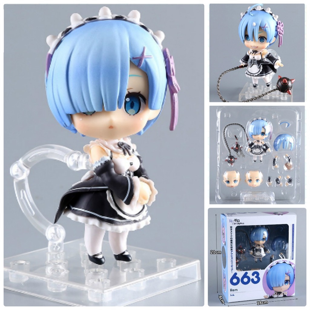 Mô hình Nendoroid rem 663/ tượng figure anime Rảmem