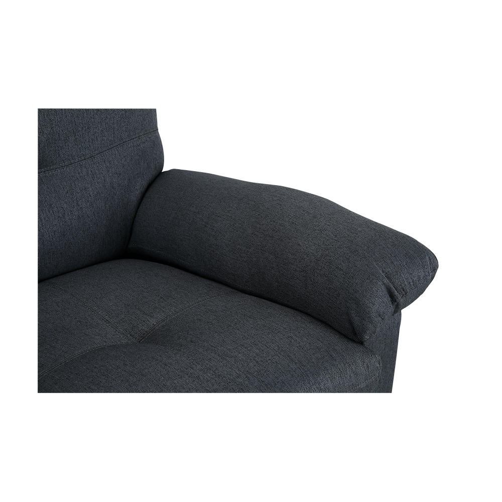 Ghế sofa 3 chỗ AUGUSTA khung gỗ, đệm bọc vải cao cấp xám đậm | Index Living Mall -  Phân phối độc quyền tại Việt Nam