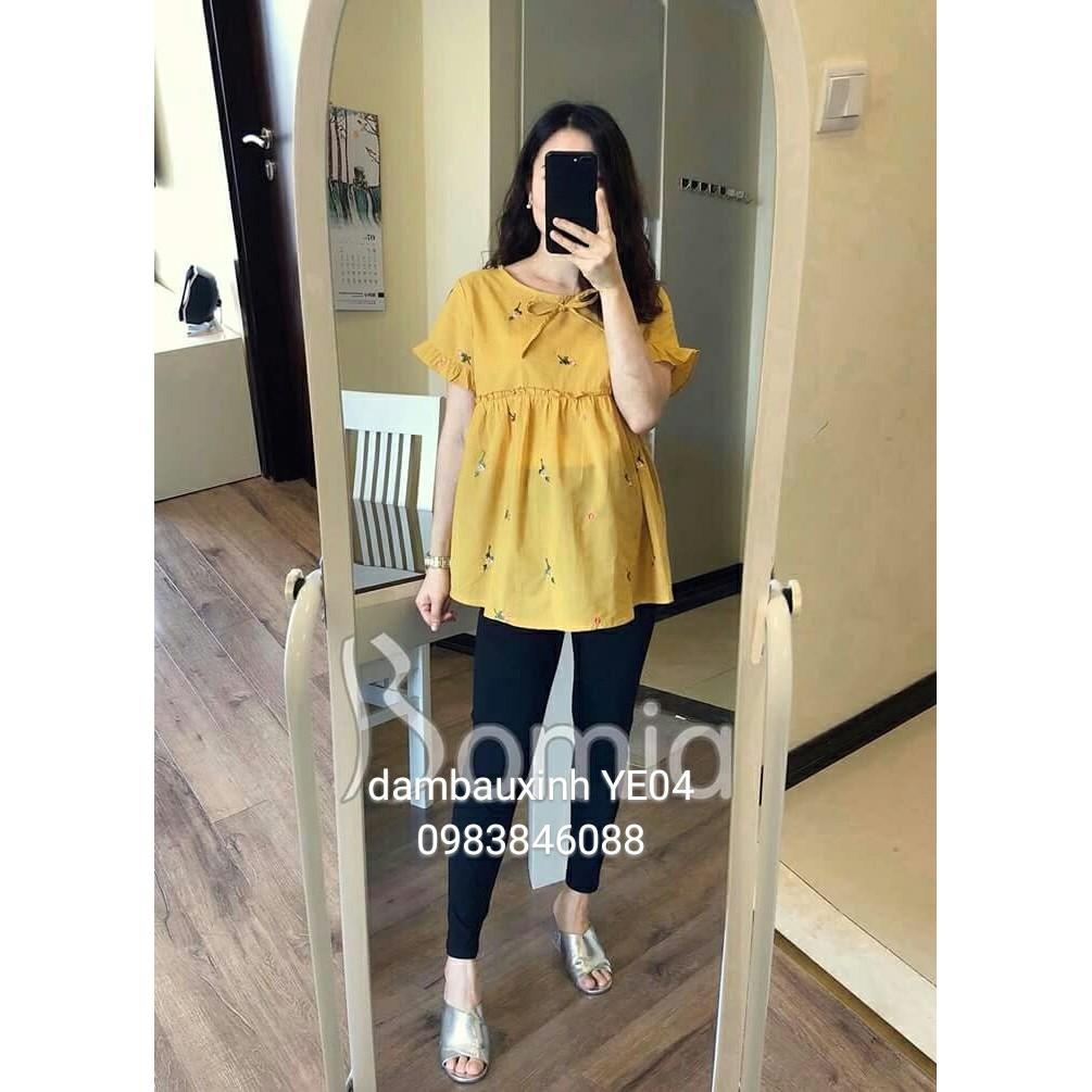 Áo Bầu Công Sở YE1051 Chất Thô Thêu