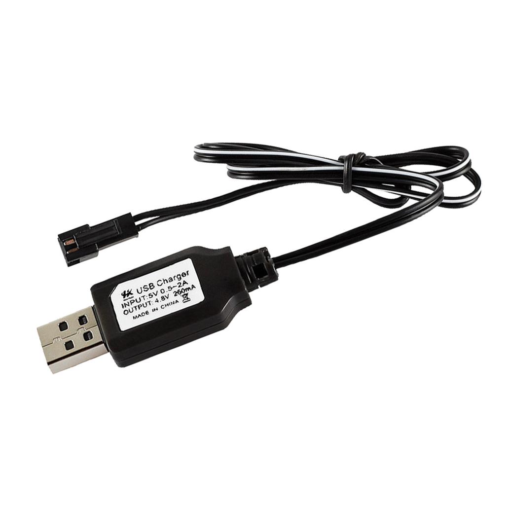 Tooyful RC Cáp Sạc Pin 4.8V 250mA USB Cân Bằng Sạc Nhanh SM Cắm 80 Cm