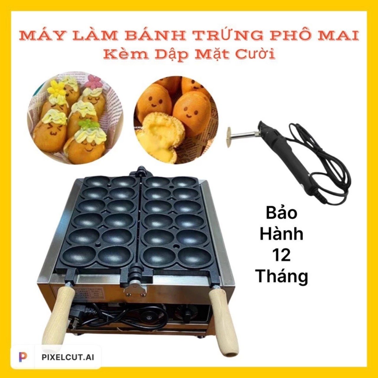 Máy Làm Bánh Quả Trứng Loại 12 Quả, Xinh Xắn, Đáng Yêu Hàng Hot Trend Của Năm hàng nhập khẩu