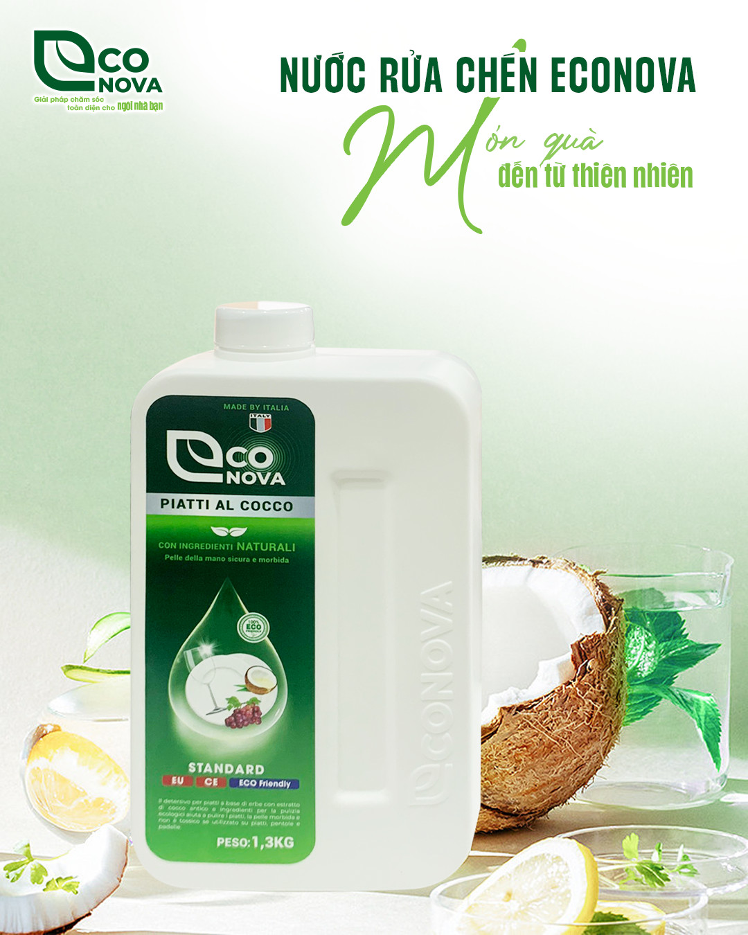 NƯỚC RỬA CHÉN THẢO MỘC DỪA GIÀ- PIATTI AL COCCO