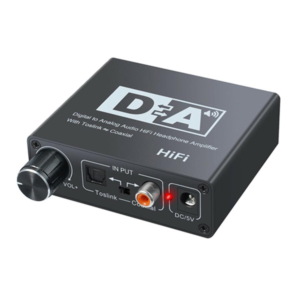 Digital Analog Audio Converter  DAC Amplifier   Black