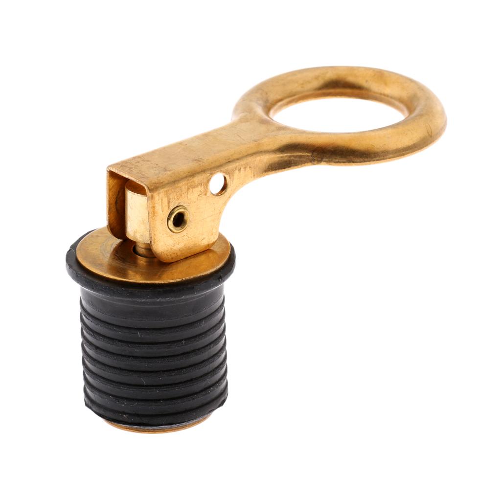 2Pcs Boat Baitwell Snap Tite Bailer Brass Drain Plug For 1" Hose Boat Marine