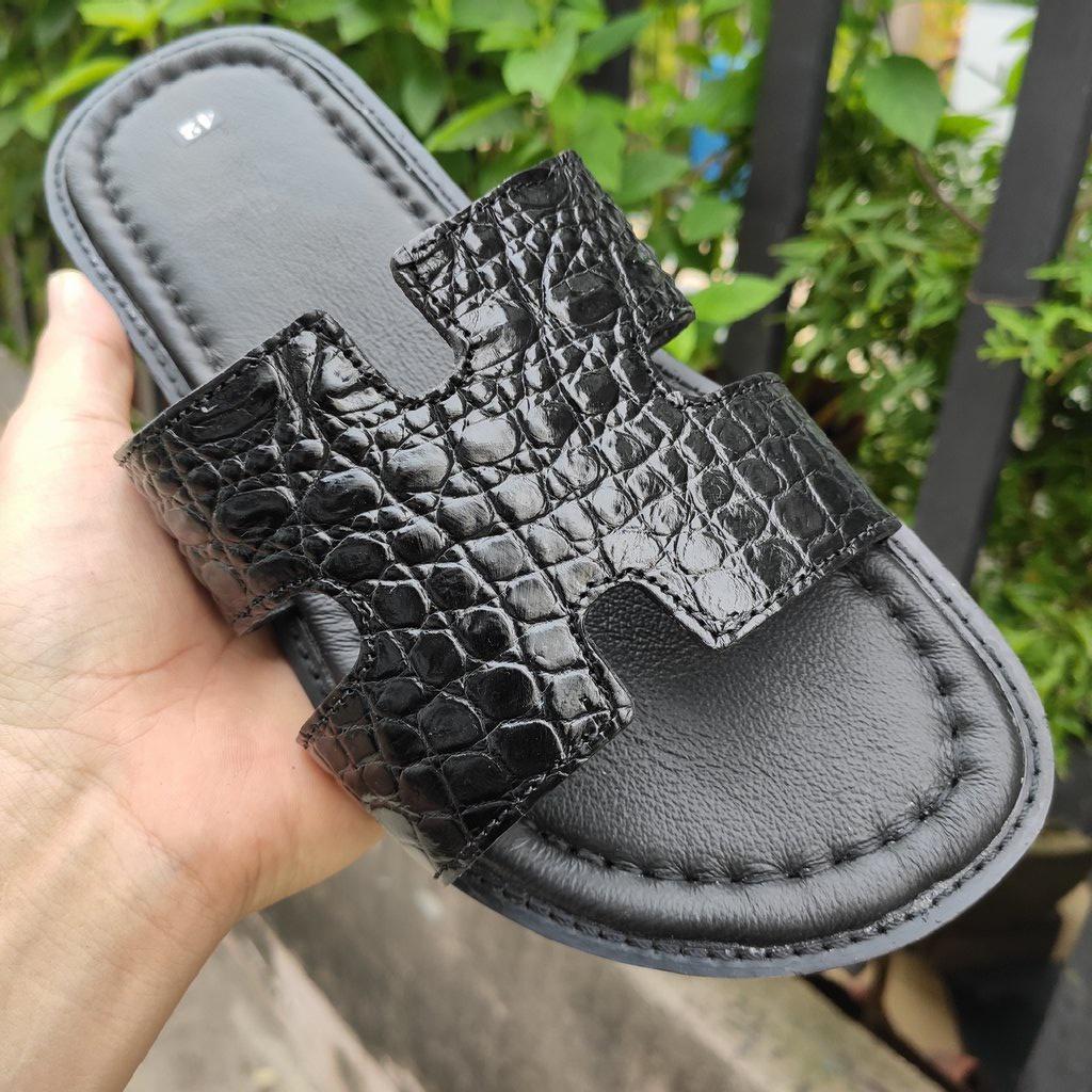 Dép ngang da bụng cá sấu rất êm!
