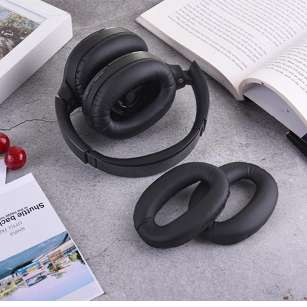 2x Ear Pads for MDR 1000X WH 1000XM2 Headphones Synthetic Leather Pad Enhance Bass Performance