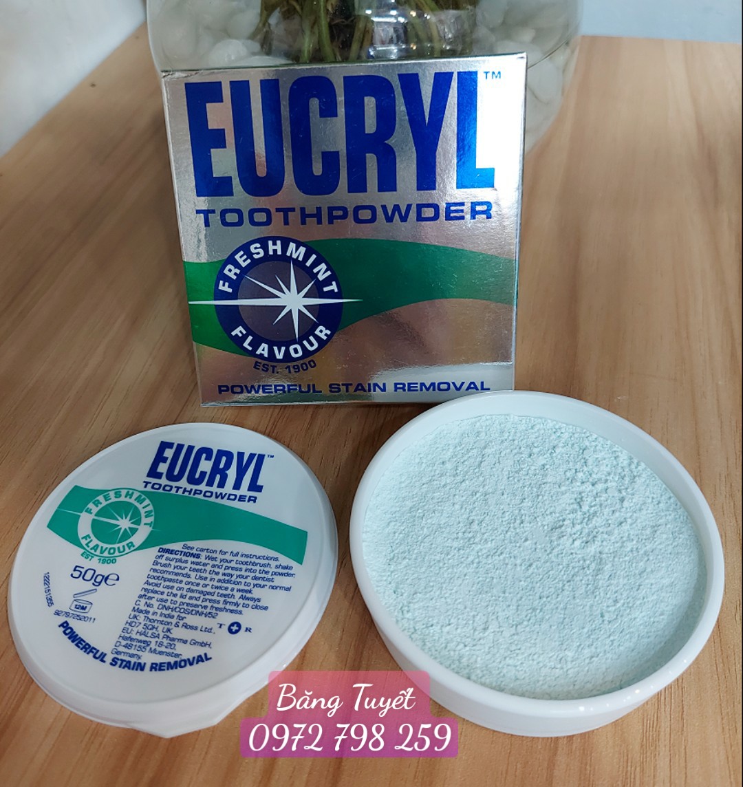 BỘT TẨY TRẮNG RĂNG EUCRYL CỦA ANH 50G