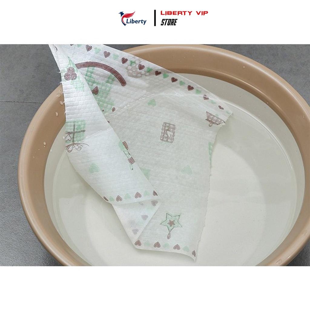 Khăn giấy lau bếp đa năng Liberty loại dai sợi có thể giặt được để tái sử dụng cuộn 50 tờ