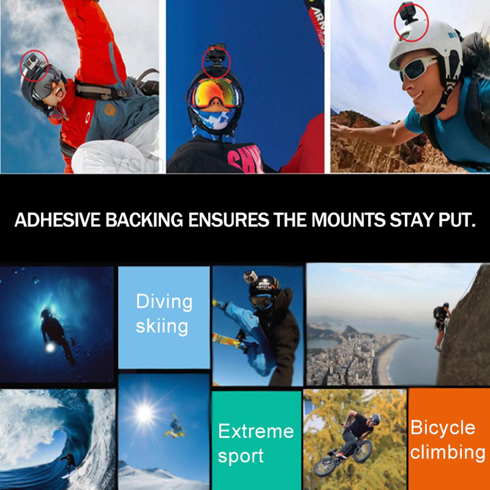 Flat Curved Base with Adhesive Stickers Mount for GoPro Hero 8 7 6 Accessories Buckle for GoPro Hero 8 7 6