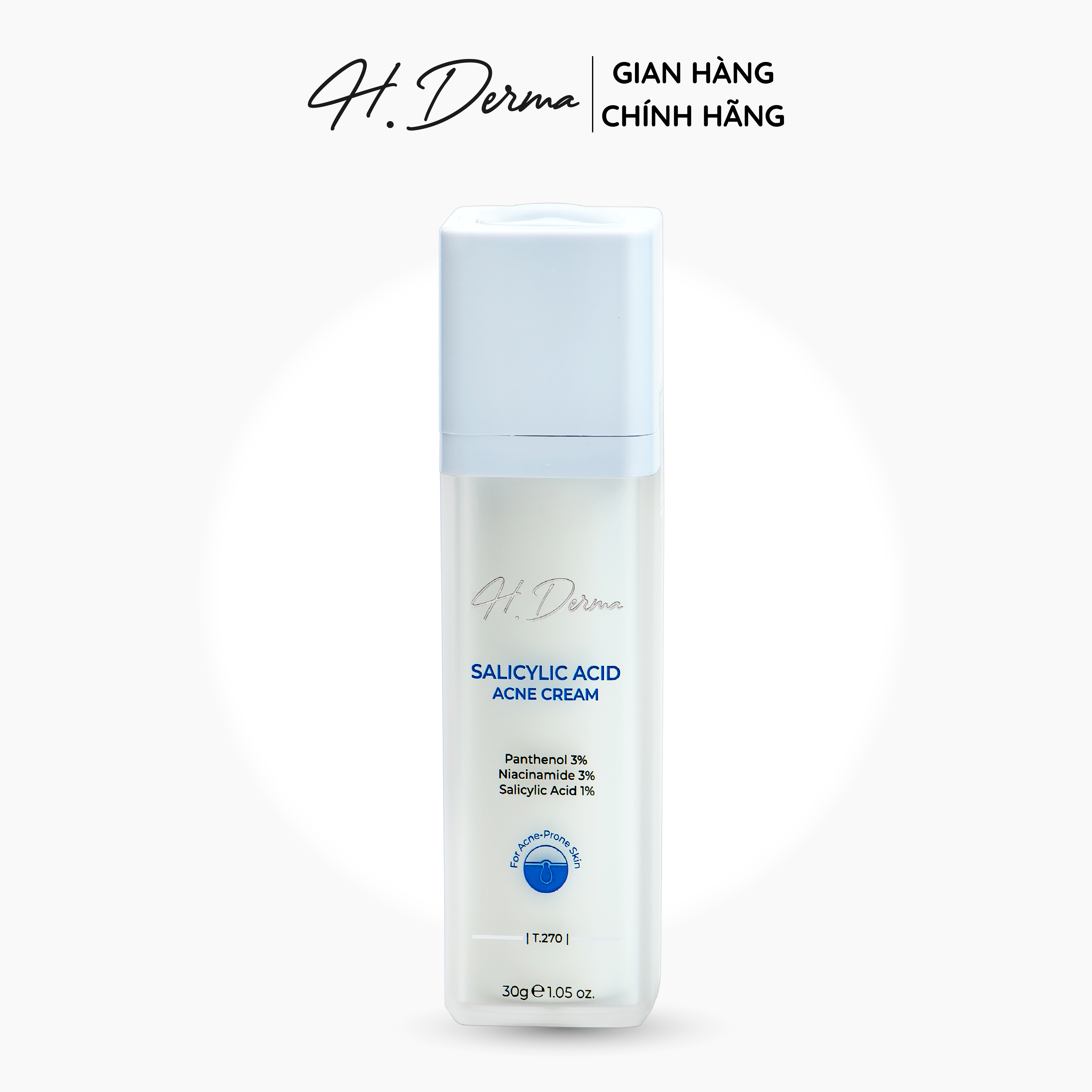 Kem dưỡng ngăn ngừa  T.270 H.Derma Salicylic Acid Acne Cream