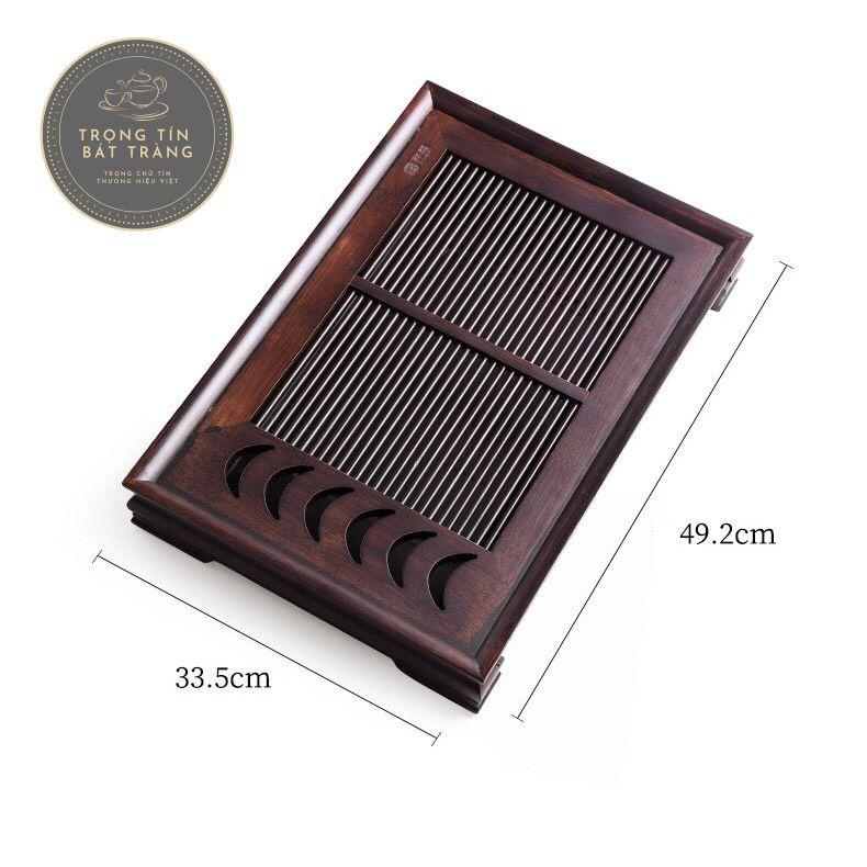 Khay Trà Tre Cao Cấp Mặt Trăng Chữ Nhật Kích Thước 50*29*6 KT 01