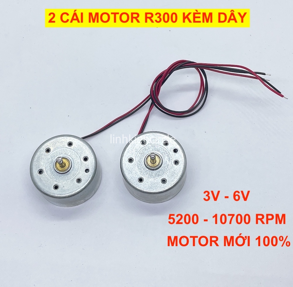 2 motor mini 300 mới 100% dùng quạt mini 3V - 6V tốc độ 5200 - 10700 RPM - LK0042