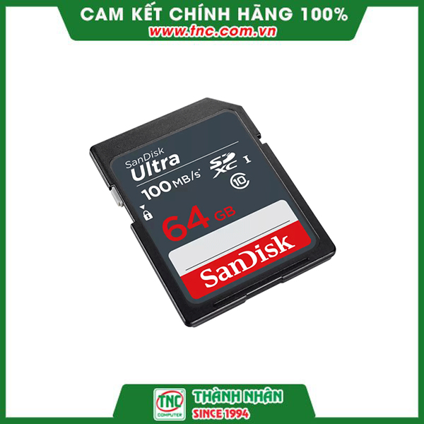 Thẻ nhớ SanDisk SD Ultra SDHC SDSDUNR-064G-GN3IN- Hàng chính hãng