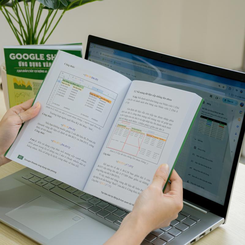[MỚI] Sách Google Sheets Ứng Dụng Văn Phòng Tạo Báo Cáo Tự Động Và Trực Quan Hóa Dữ Liệu Có Kèm Video Khoá Học