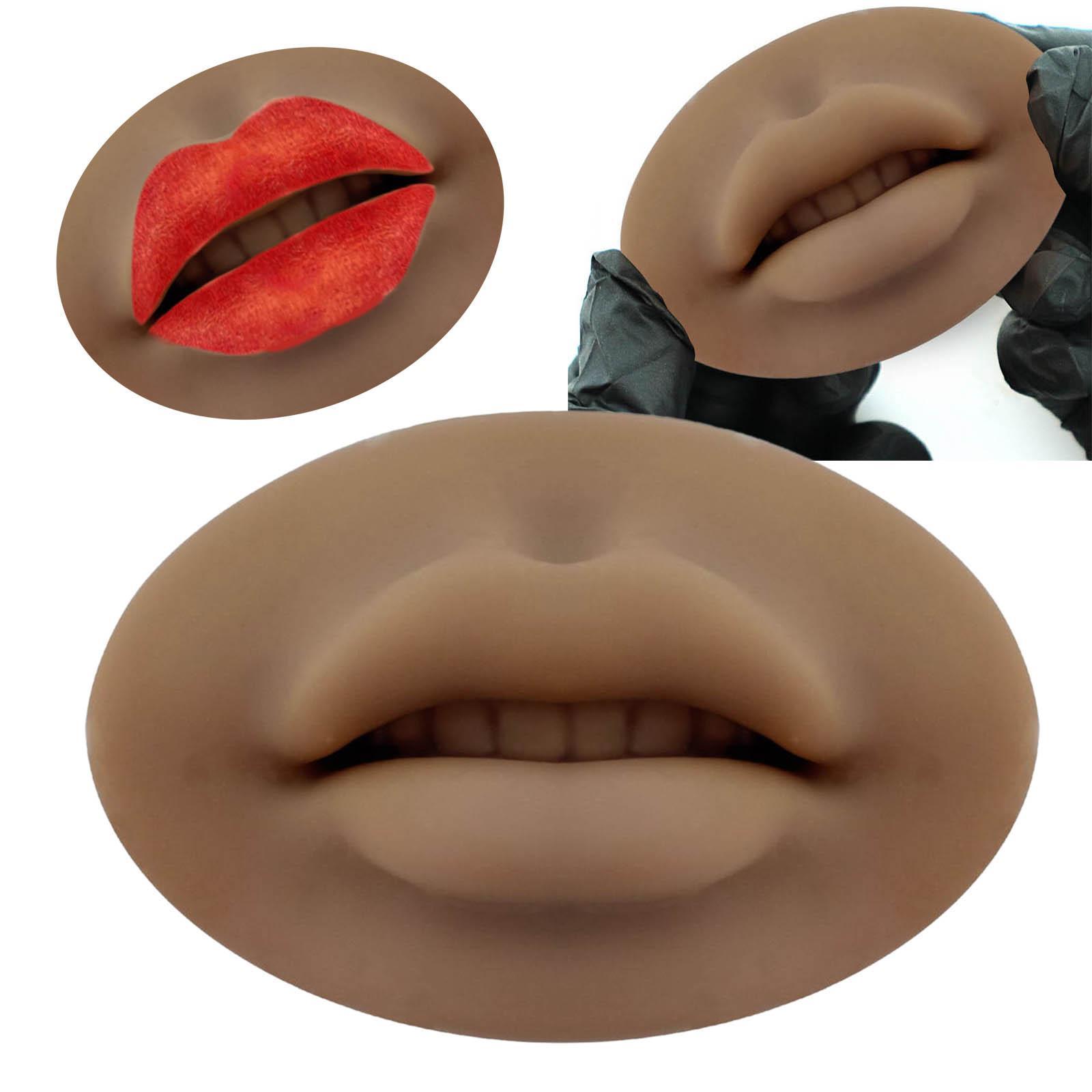 3x 5D Silicone Lips Practice Permanent Soft for Beginners Piercing Practice