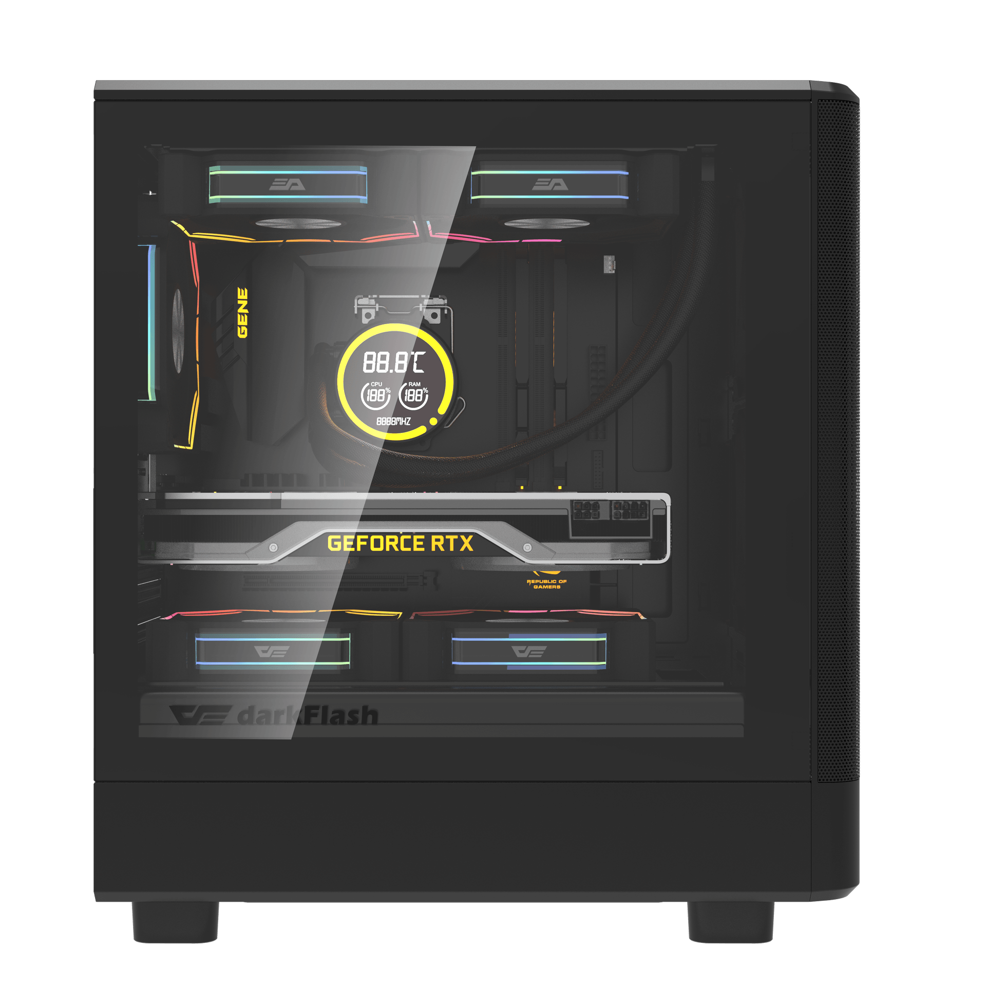 VỎ CASE MÁY TÍNH DARKFLASH DB330M MESH (Full M-ATX) - Hàng chính hãng