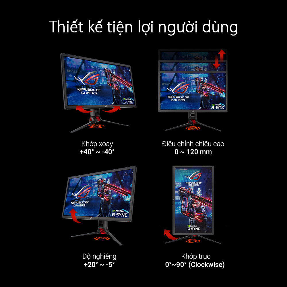 Màn Hình Chơi Game ROG Strix XG27UQ DSC 27 inch 4K (3840 x 2160) 1ms 144Hz DSC Display HDR 400 DCI-P3 90% Công Nghệ Adaptive Sync IPS - Hàng Chính Hãng