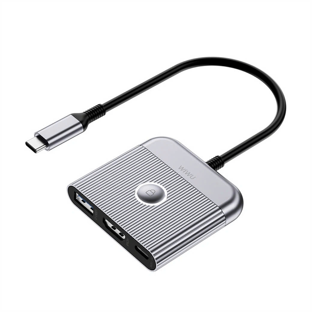 Hub Chuyển Đổi WI WU Travel 3-IN-1 TYPE C WI-HB002 - Hàng Chính Hãng