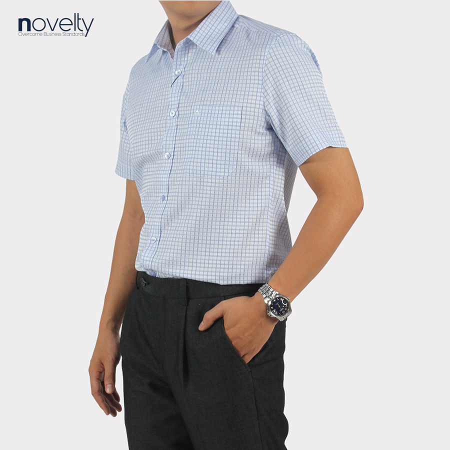 Áo sơ mi nam ngắn tay Novelty Regular fit hoa văn NSMMINMTCR220924N