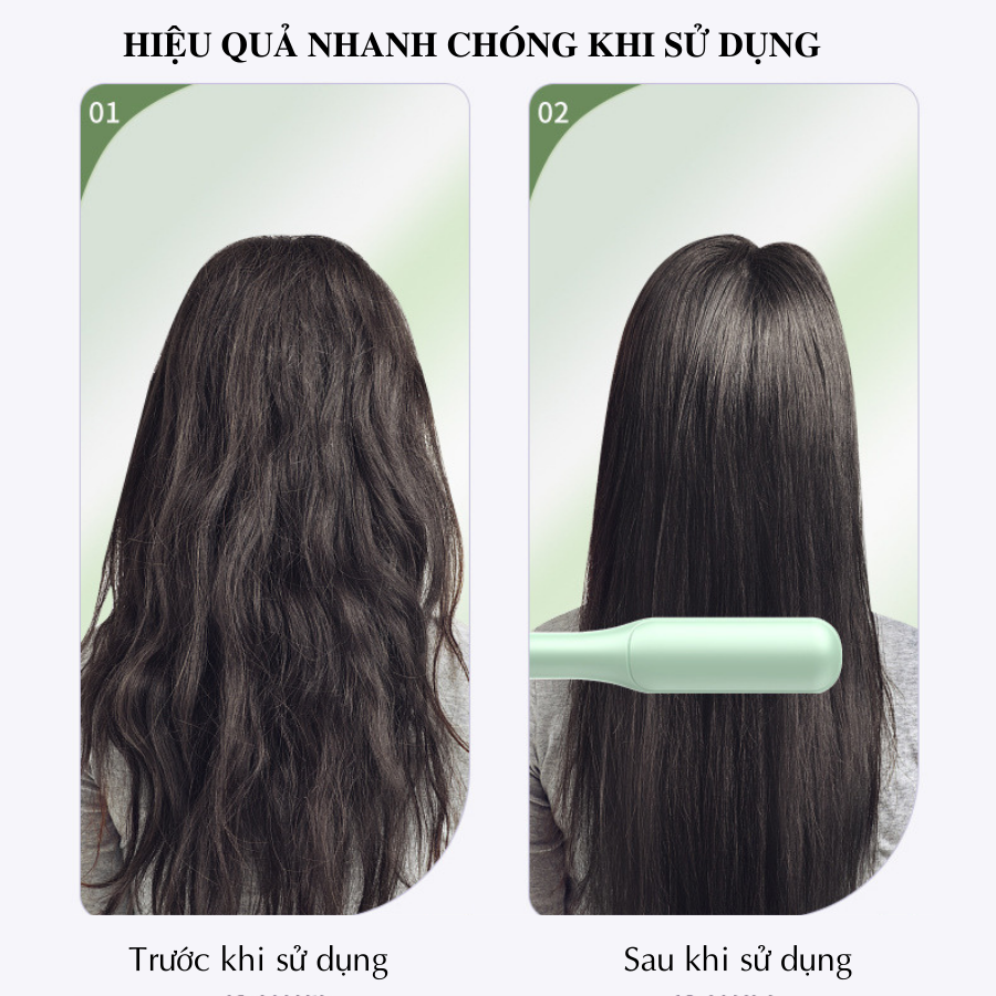 Lược điện chải thẳng tóc đa năng cao cấp BOORUI FN688 - Tạo kiểu chuyên nghiệp 3 in 1 máy uốn duỗi tóc, máy làm xoăn ép thẳng, thiết kế an toàn chống bỏng, không tổn thương da - Hàng chính hãng