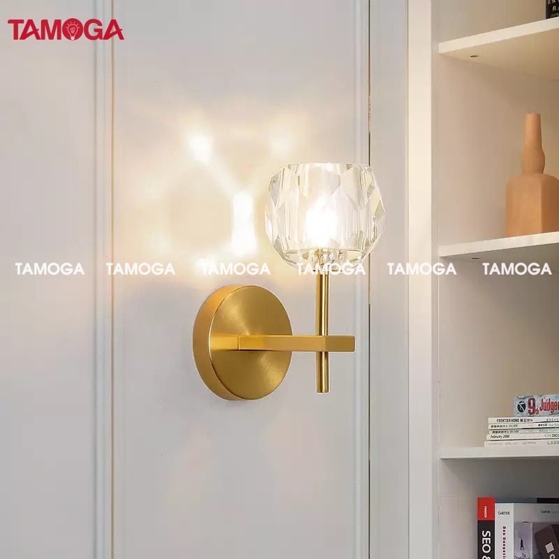 Đèn treo tường pha lê trang trí phòng ngủ TAMOGA WIL 7614 + Kèm bóng LED chuyên dụng