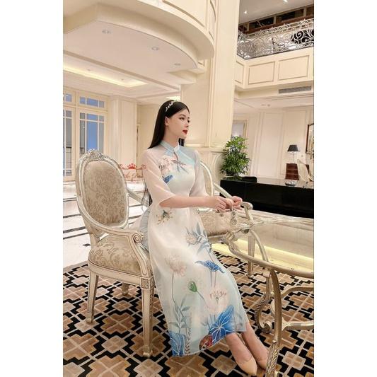 ��Áo dài cách tân 4 tà cao cấp sang xịn xinh ảnh thật 100%