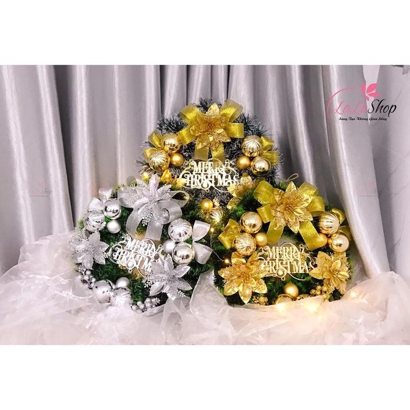 vòng tròn trang trí noel - vòng treo cửa giáng sinh đường kính 35cm