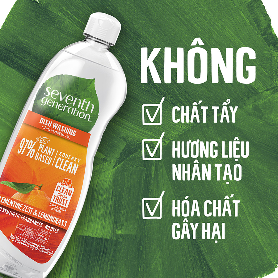 Nước Rửa Chén Seventh Generation Hương Sả Quýt