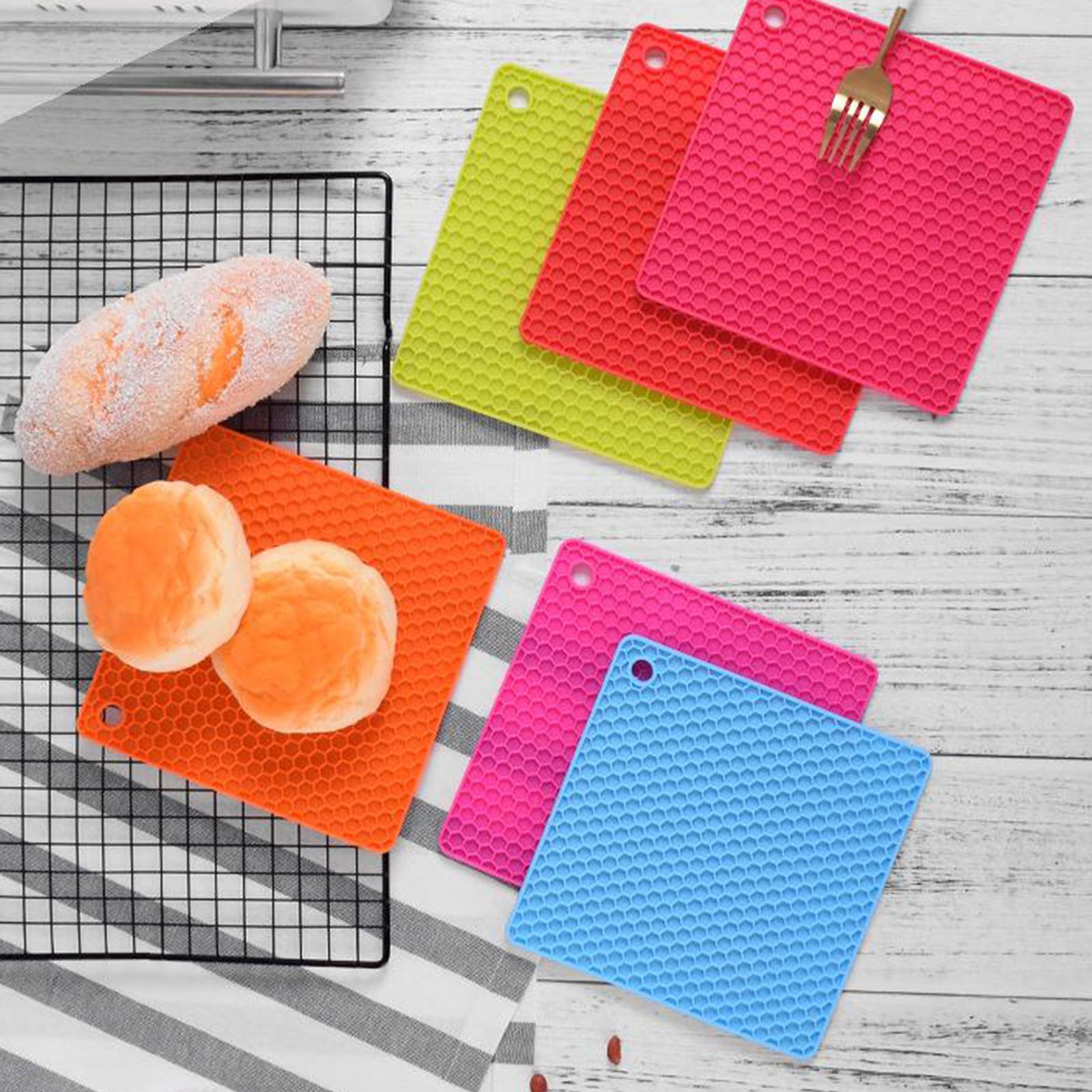 Silicone Pot Mat Heat Resistant Potholders Non Slip Trivet Pad for Cooking