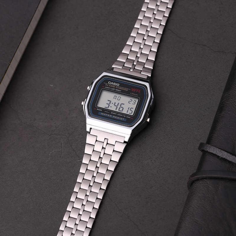 Đồng hồ điện tử Casio chính hãng A159, dây kim loại