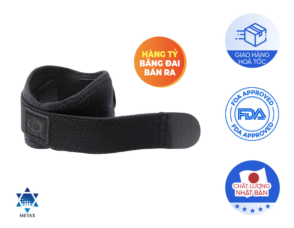 Đai quấn khuỷu tay loại vừa Phiten metax elbow band middle AP246003/AP246004/AP246005