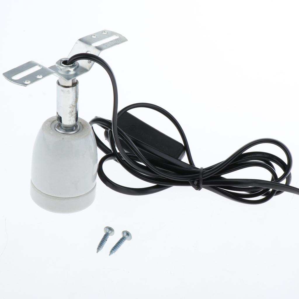 2xLamp Fixture for Reptiles, Adjustable Turtle Habitat Heat Lamps Holder
