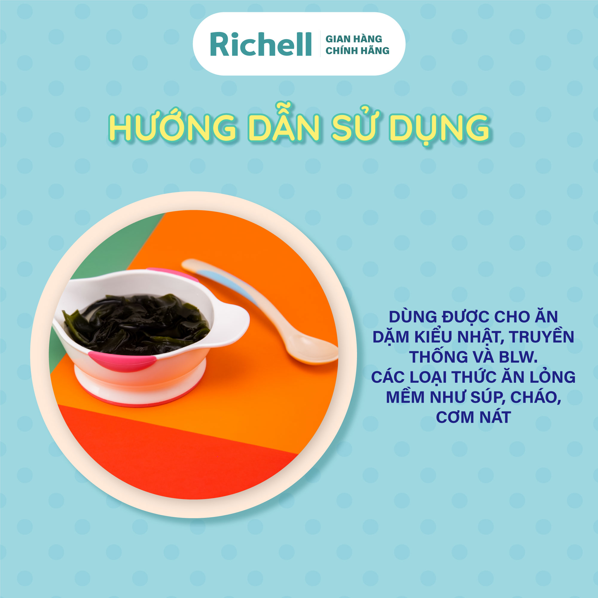 Bộ chén muỗng ăn dặm Richell Nhật Bản | Baby