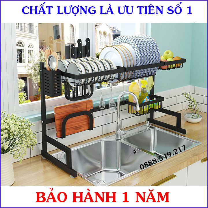 Kệ Úp Bát Đĩa .Kệ Úp Chén Đĩa 2 Tầng Đa Năng