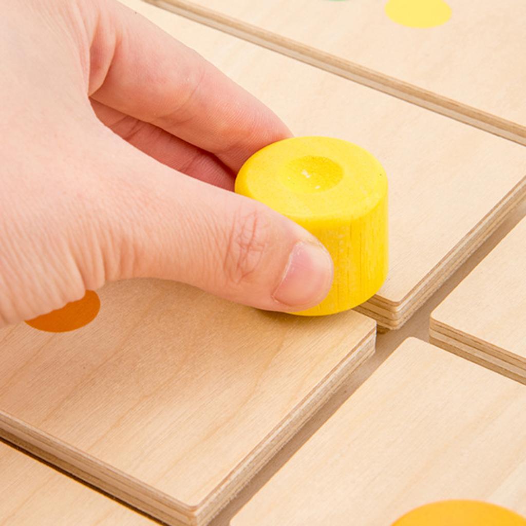 Kids Wooden Balance Board Stacking Blocks Color Sorter Maze Learning Toy